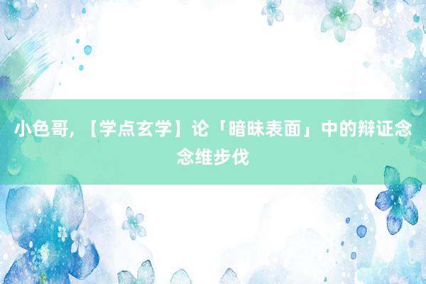 小色哥， 【学点玄学】论「暗昧表面」中的辩证念念维步伐